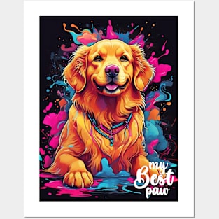 My Best Paw Golden Retrievers Graffiti Posters and Art